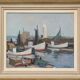 Huile su panneau suédois – « Bateaux » par Eskil Skans