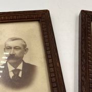 Wooden frame duo with relief