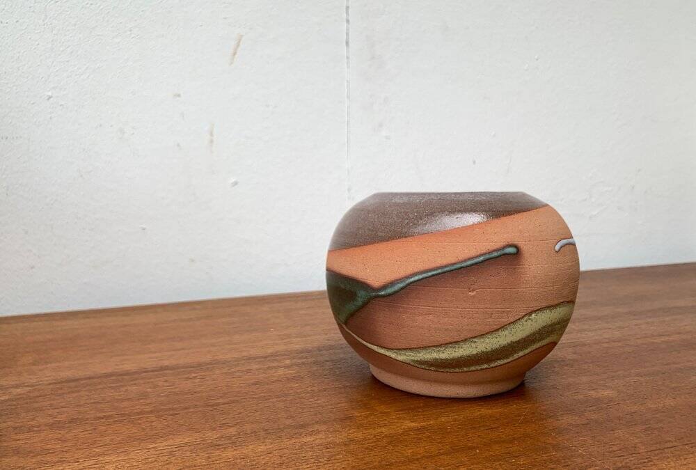 Vintage pottery vase from Alfa Dom Pottery, Dominican Republic.