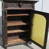 Gothic shelf showcase , solid oak