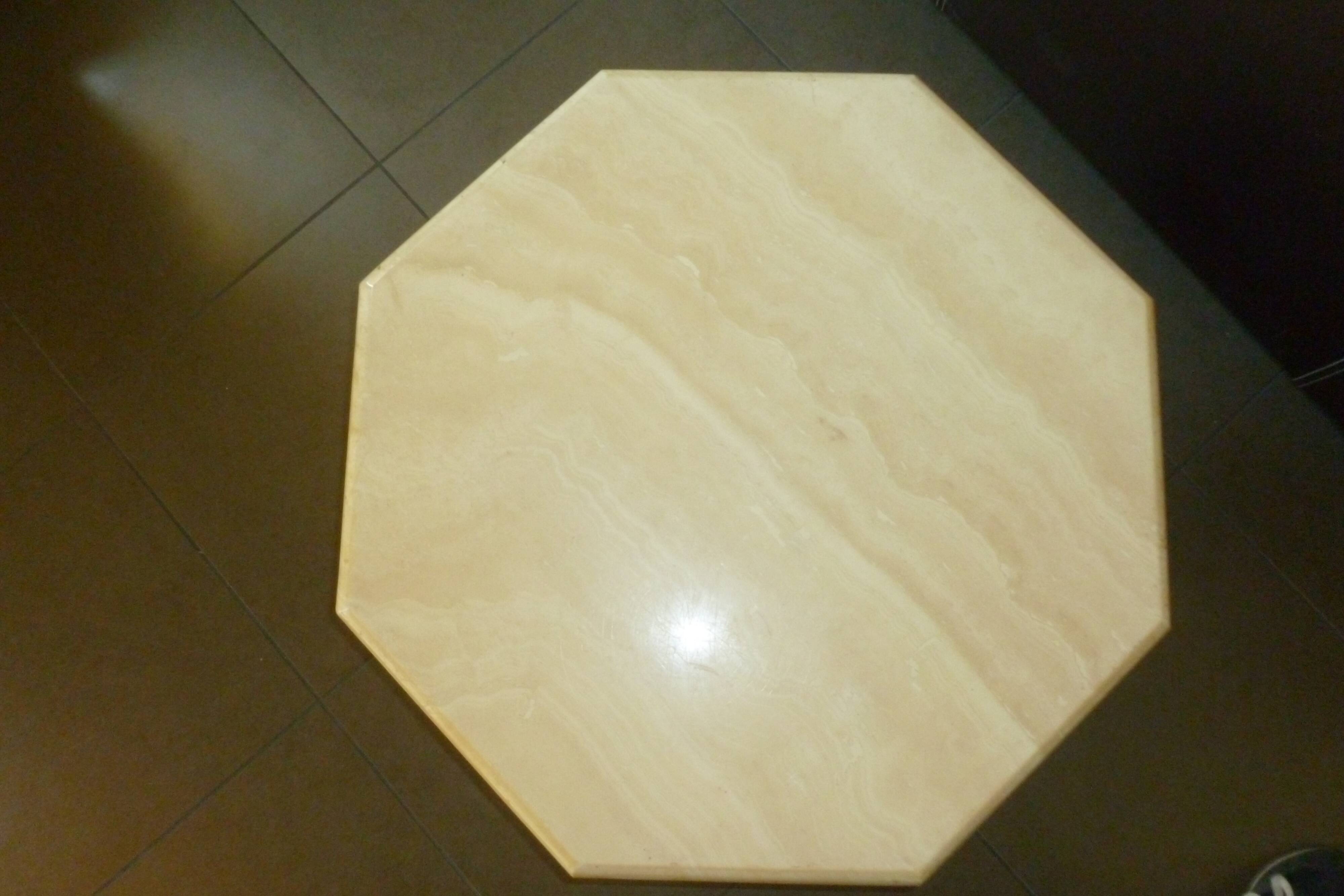 Travertine coffee table