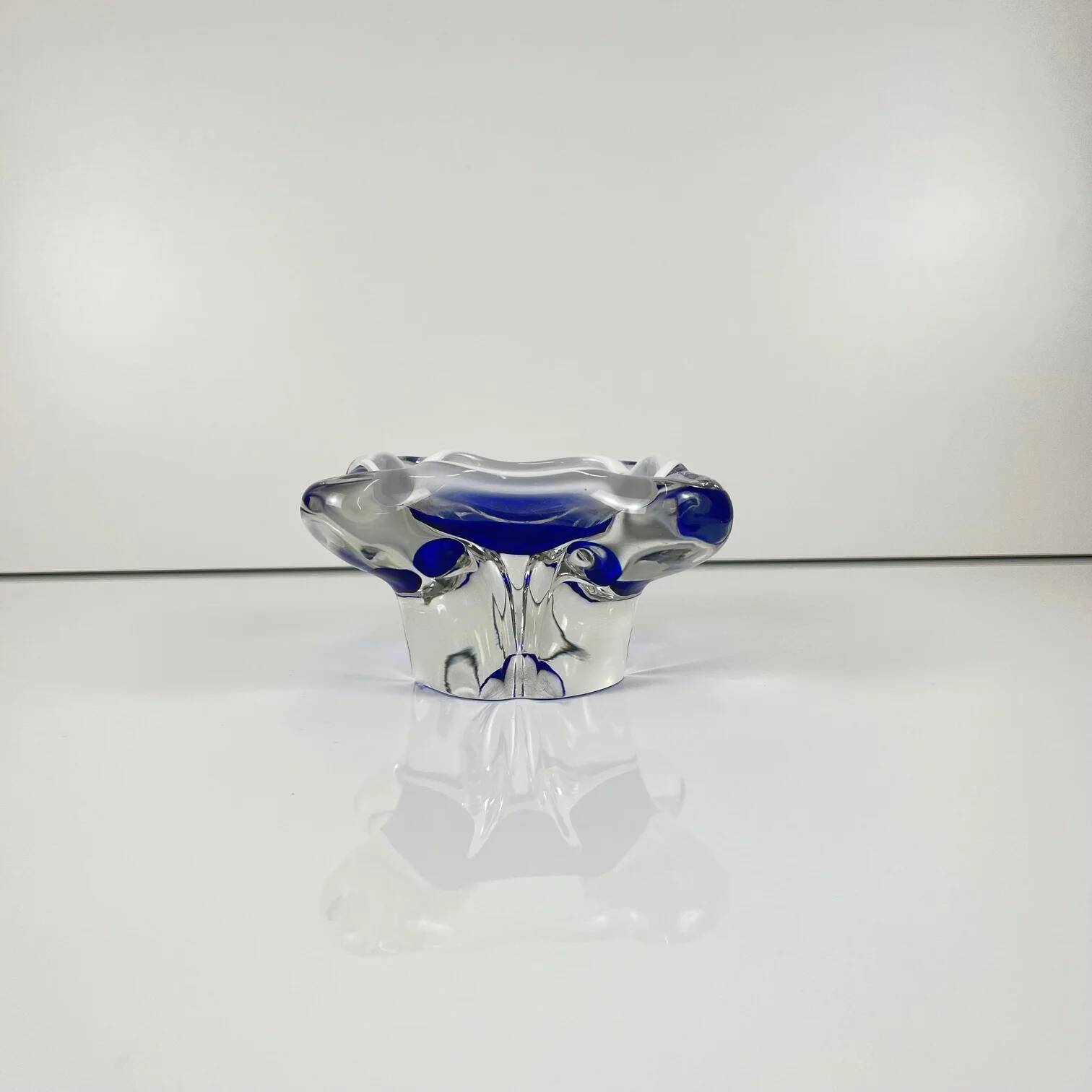 Blown glass ashtray, Murano style, 1970