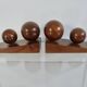 Pair of art deco walnut bookends, 1930s-40s