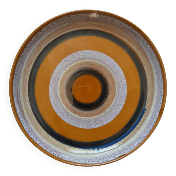 Grand plat rond Sarreguemines modèle ''Hawaï'' - 28 cm - État impeccable — Beyit