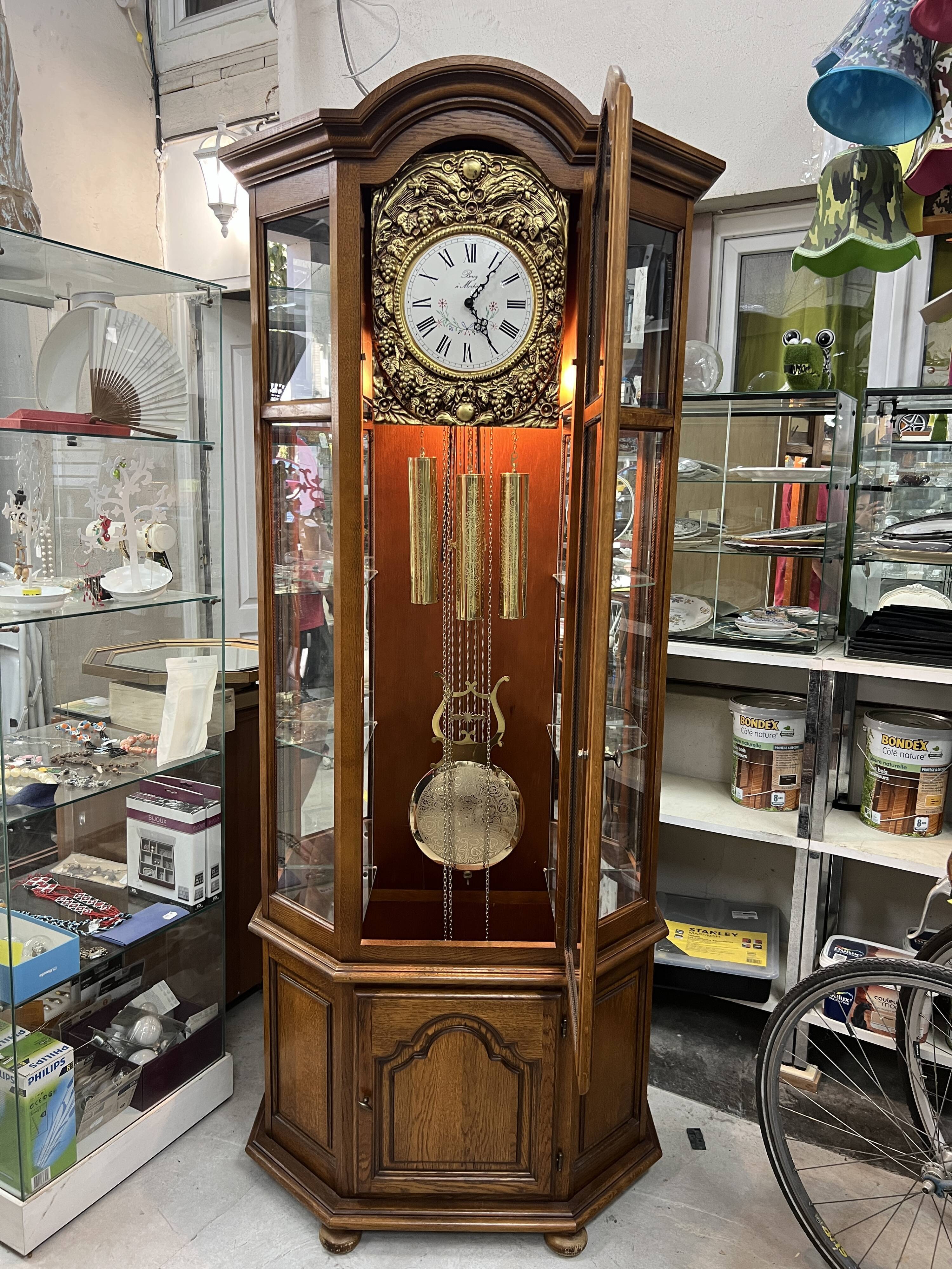 Artisanal Comtoise oak clock