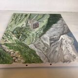 Mountain landscape painting oil on canvas signed