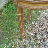 Paire de chaises cannees doré anciennes style louis xvi