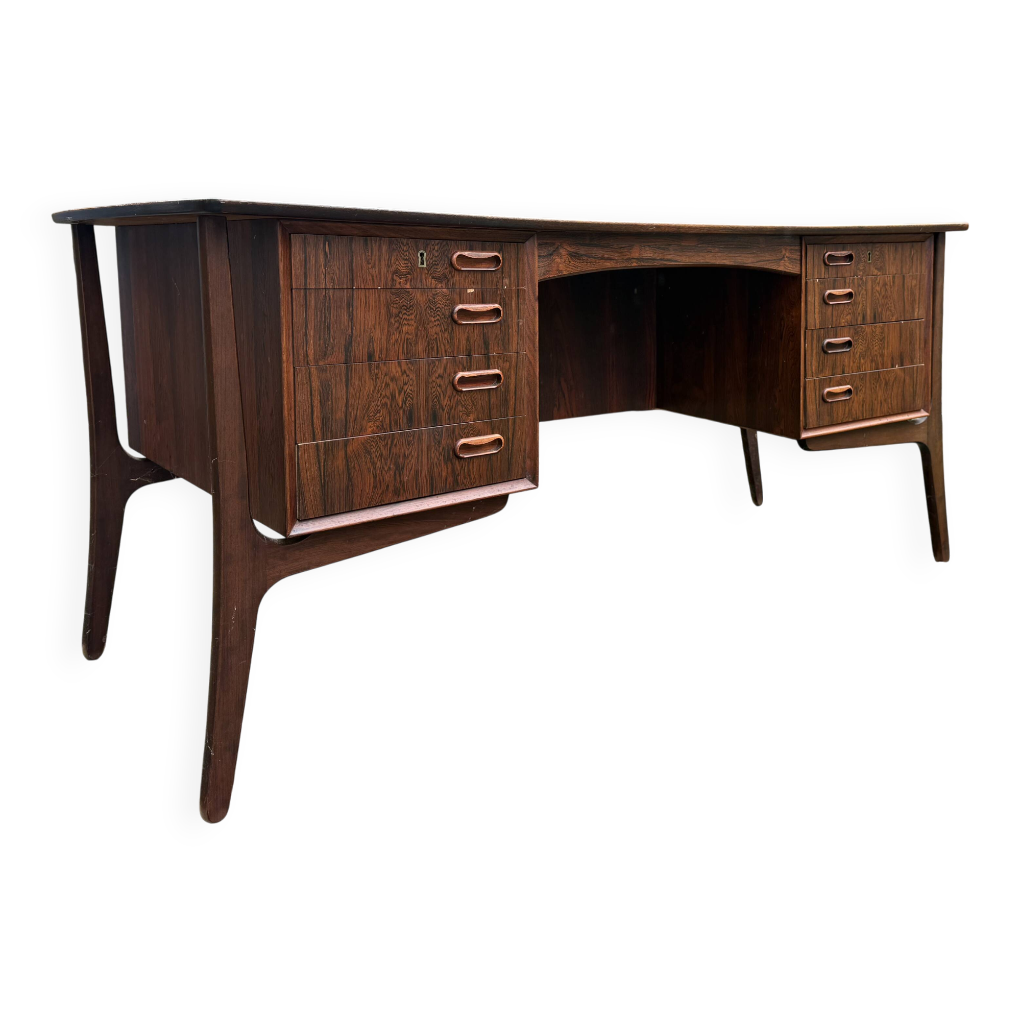 Bureau Mid-Century en Teck par Svend Age Madsen pour HP Hansen, Danemark,