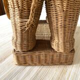 Vintage elephant rattan table