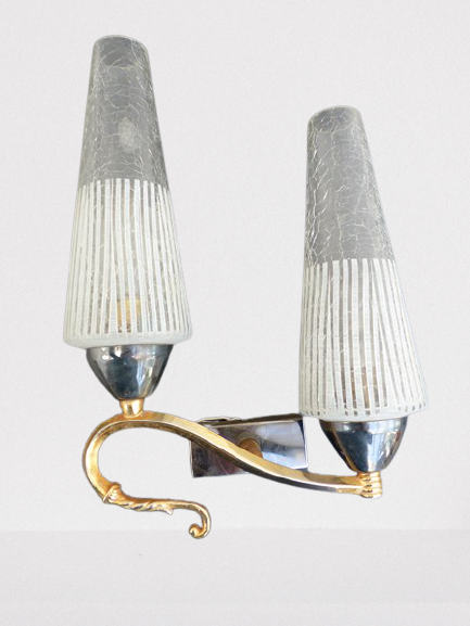 Pair of appliques Lunel Arlus 1950