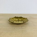 Vintage gold brass flower candle holder