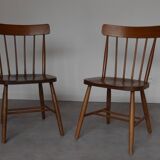 2 american walnut chairs
