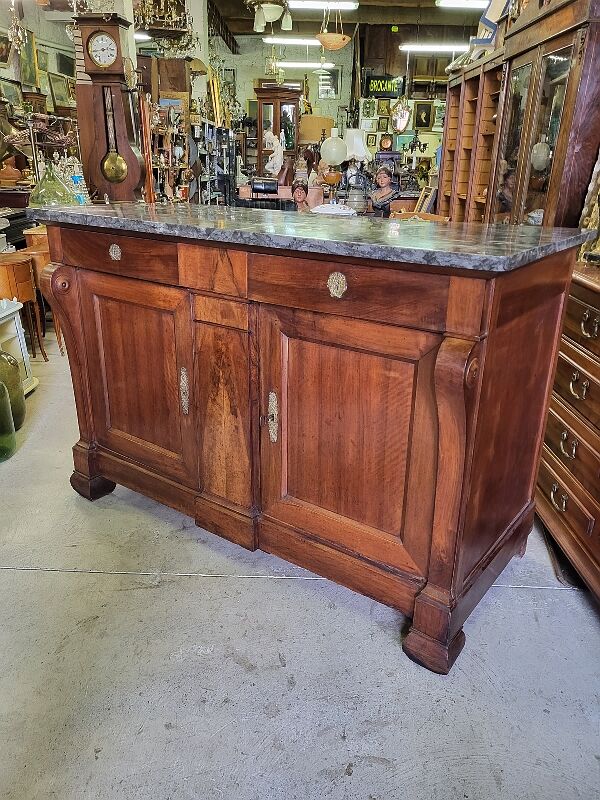 Bahut 2 doors 2 drawers in walnut period restoration a crosse