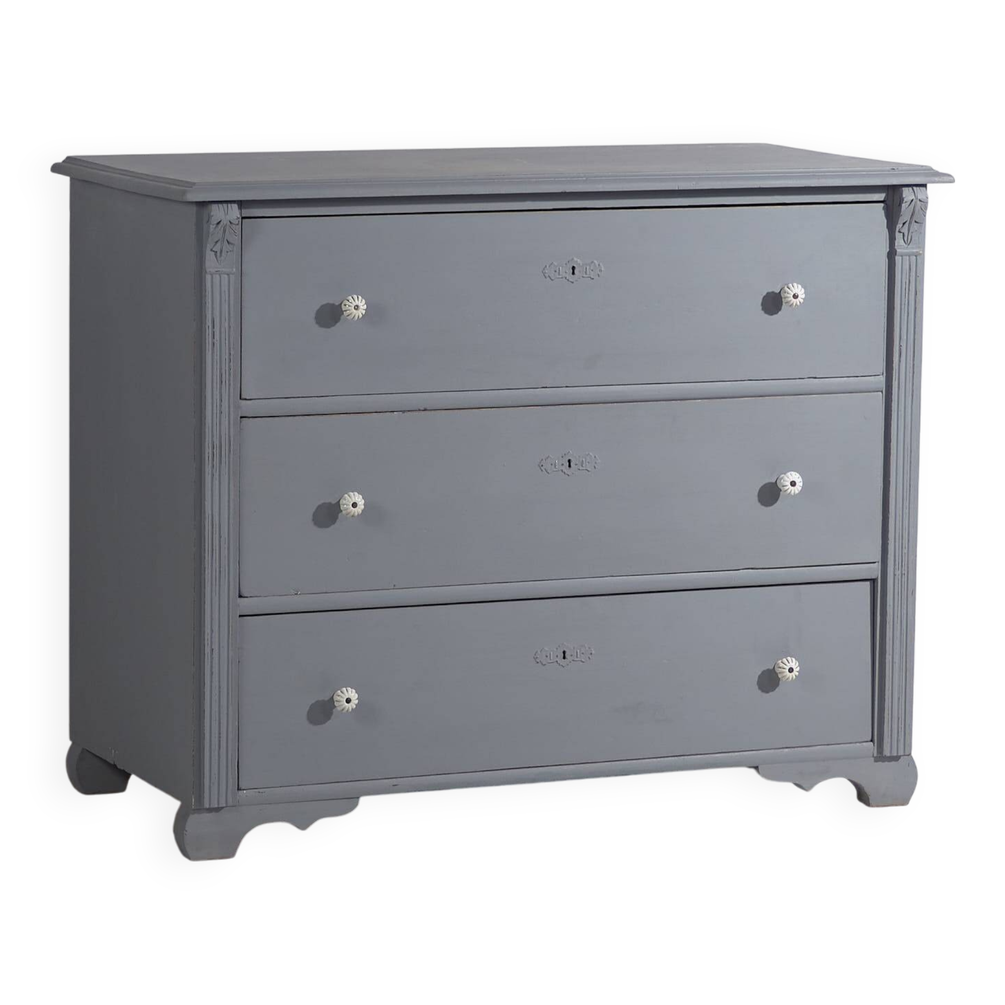 Antique silver-grey chest of drawers (c.1900) #18