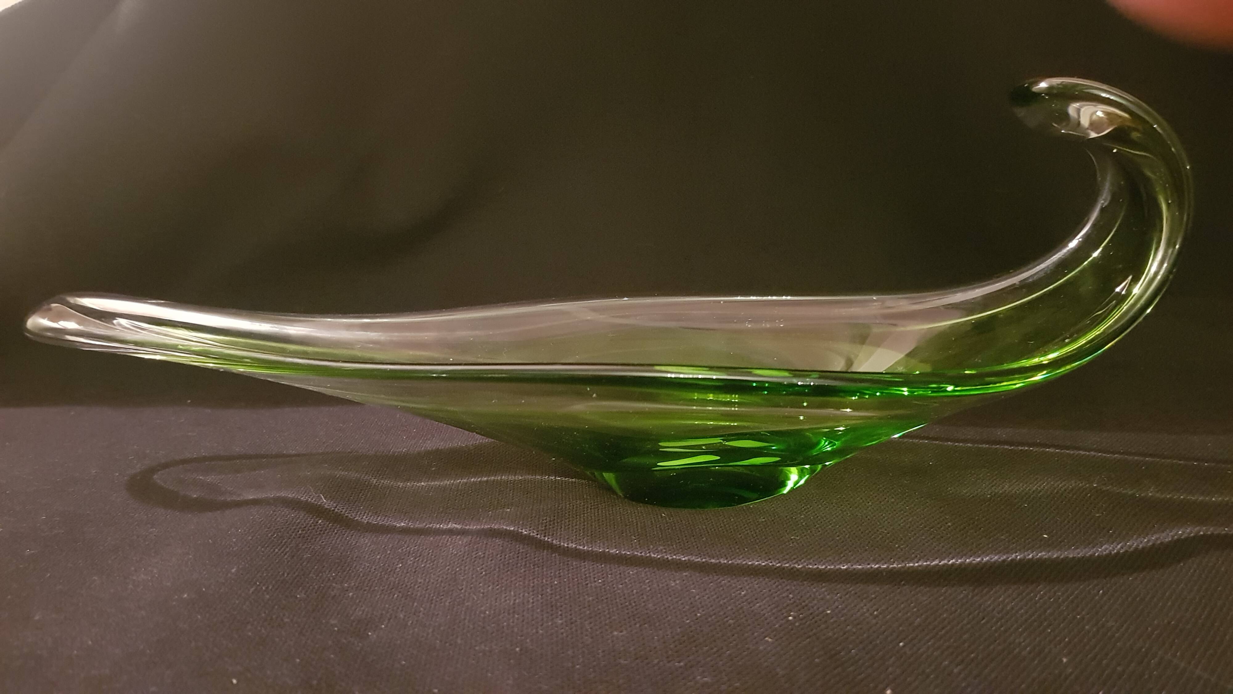Green gradient Cristal de Bayel pocket bowl