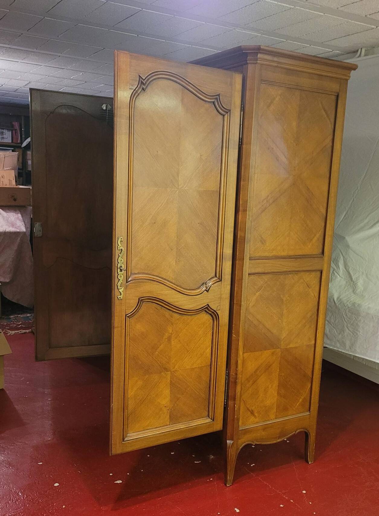 Cherry veneered wardrobe