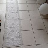 Table runner, crocheted lace and cotton.  R2