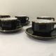 Tasses bistrot noir/or