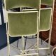 Paire de chaises pliantes velours vert olive