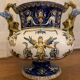 Médicis vase with chimeras in Gien earthenware, 19th century.