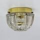 Limburg Galshütte topaz toned glass flush mount wall light or sconce, 1970s, Germany