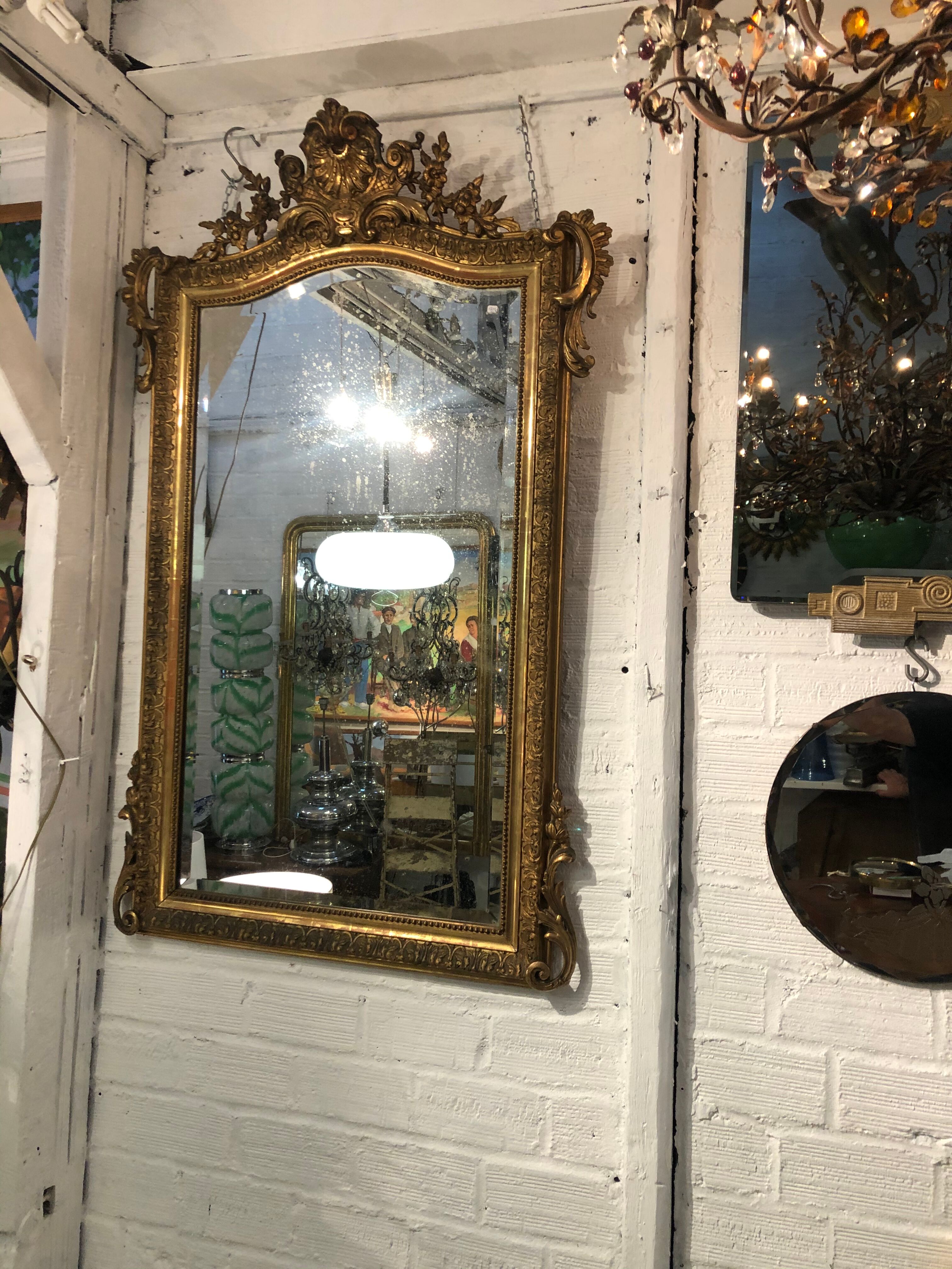 Louis XVl gilded mirror