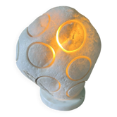 Vintage carved stone mushroom table lamp
