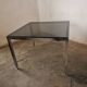 Table basse chromée et verre 1970 style Néoclassique