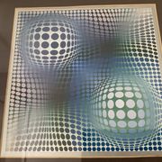 Vintage Op Art silkscreen "Feny" by Vasarely
