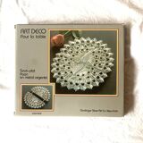 Antique Godinger silver plated metal trivet - peacock - made in Italy