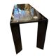 Mid Table / Console - Lacquered aluminium and black tinted glass - Italian design