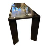 Mid Table / Console - Lacquered aluminium and black tinted glass - Italian design