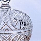 Large antique Bohemian crystal candy dish