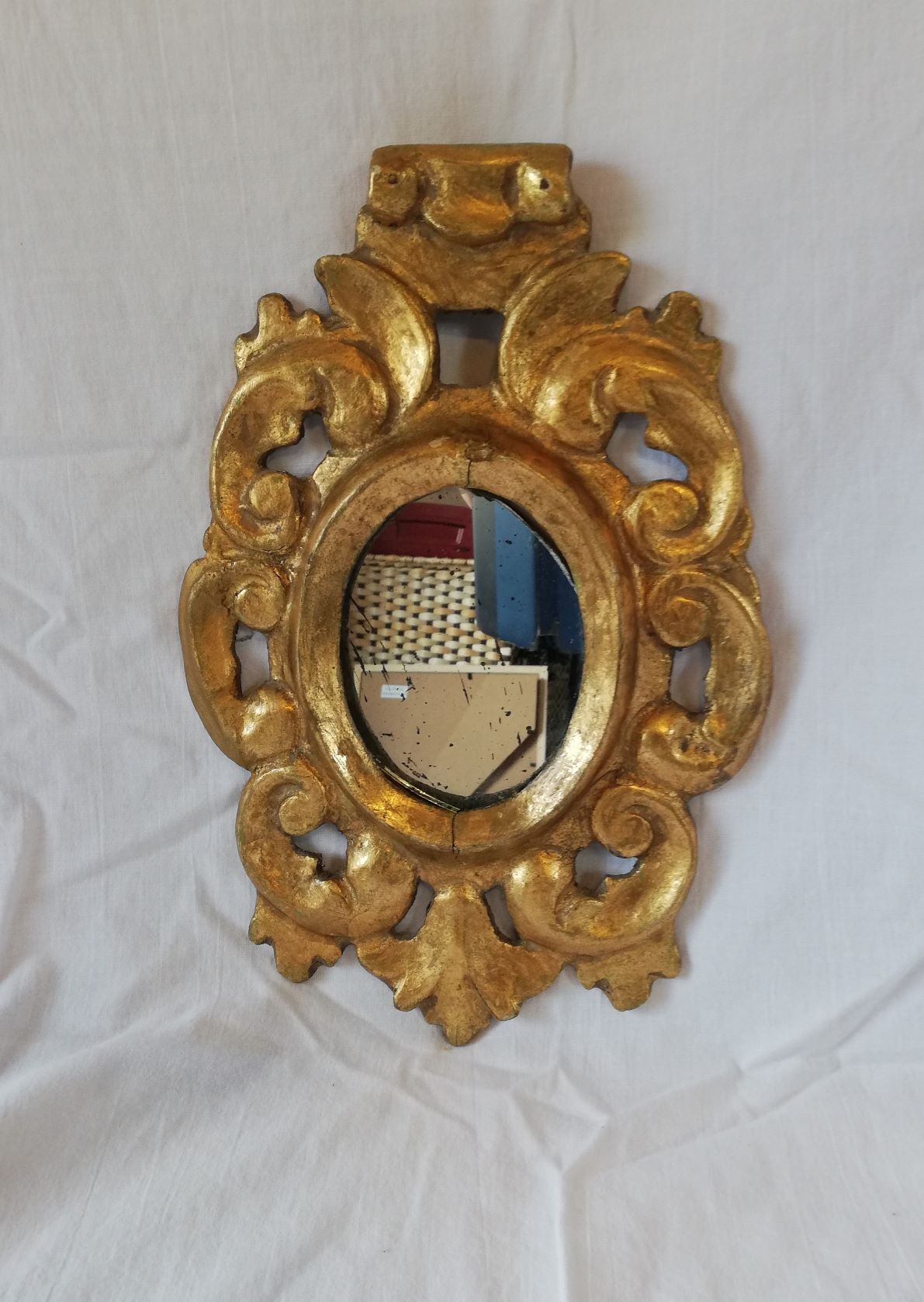 Pair of  baroque mirrors in gilded wood