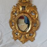 Pair of  baroque mirrors in gilded wood