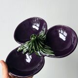 Plat céramique aubergine