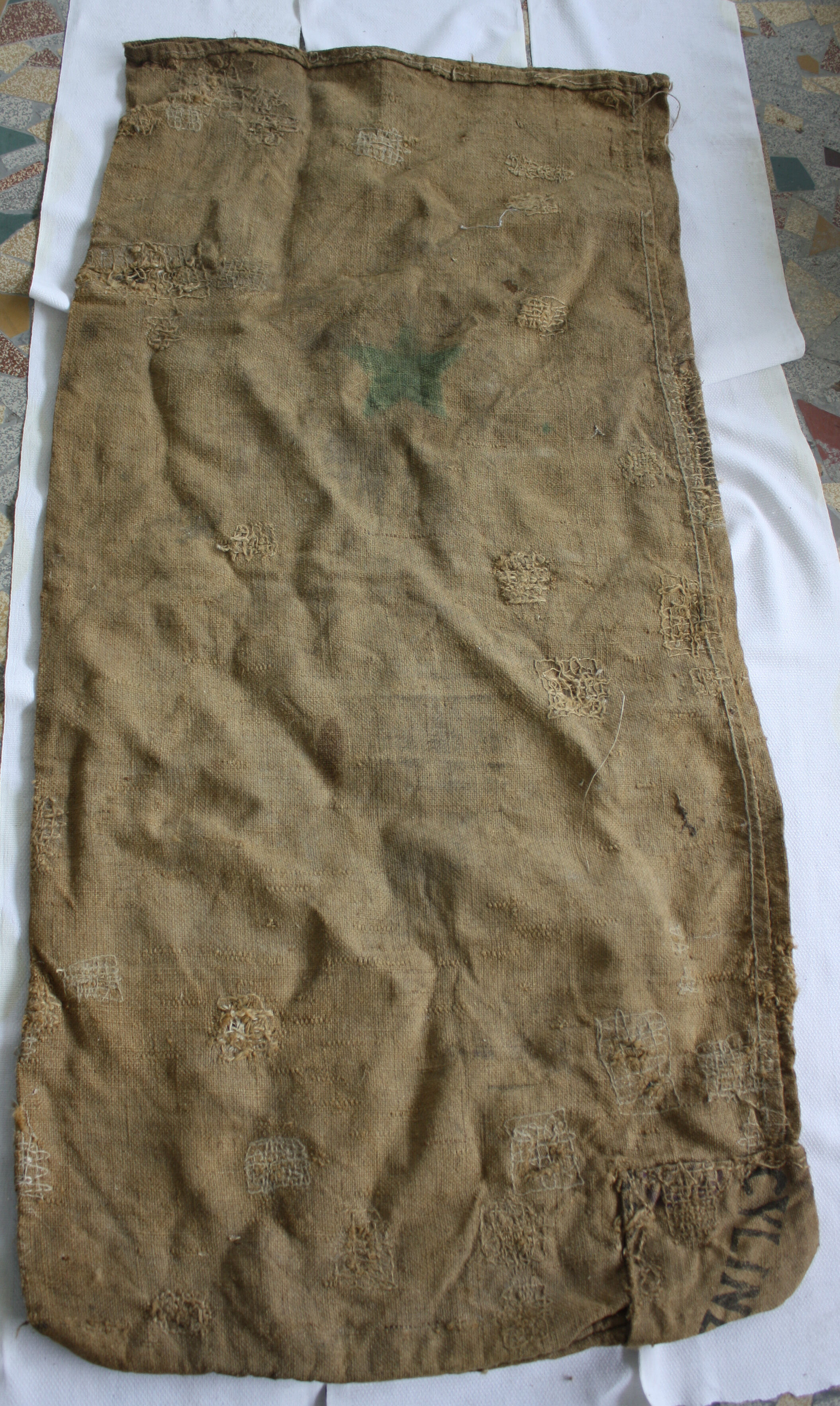 Burlap sack flour mill Thomas Brittany