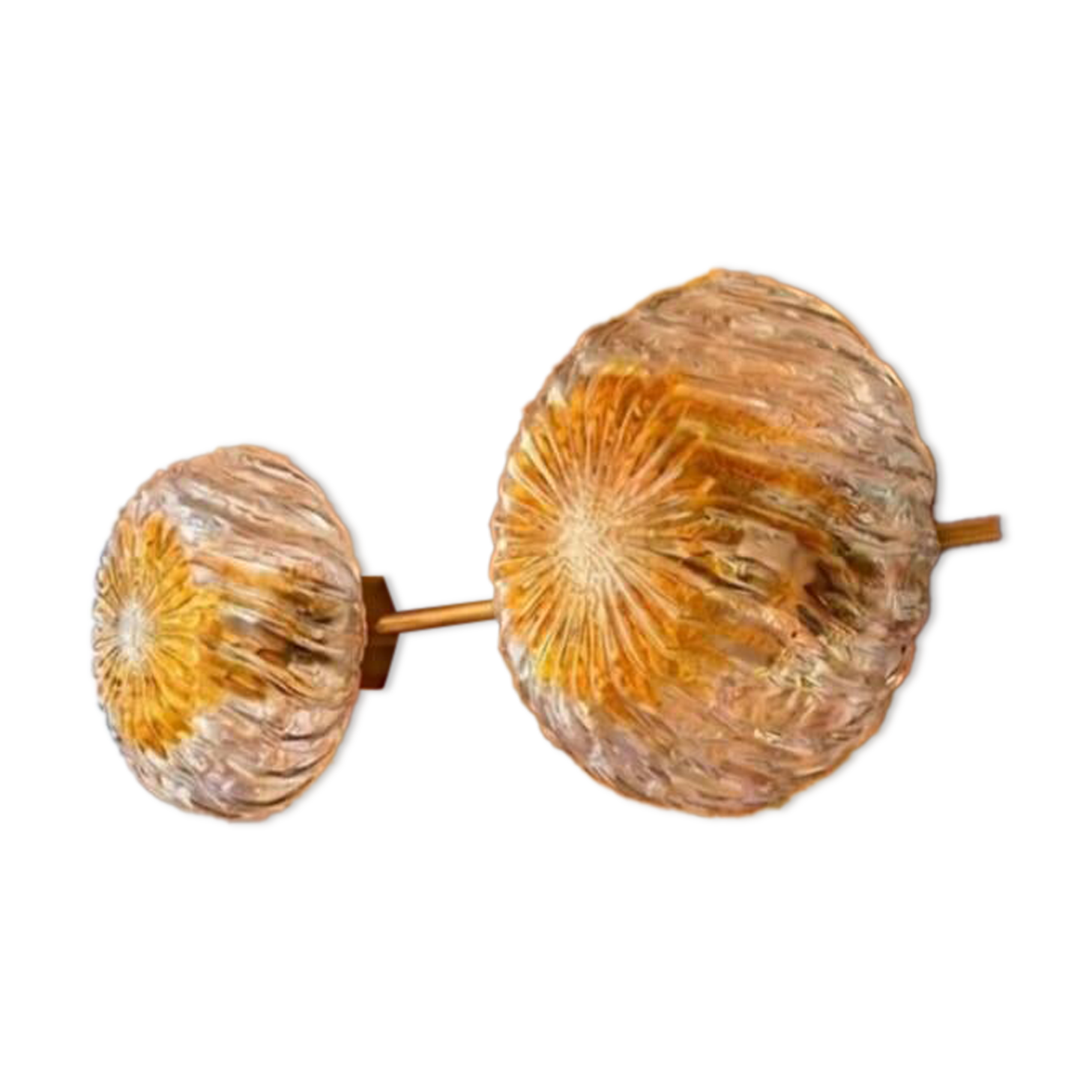 1970 Mazzega pair of vintage Murano wall lights
