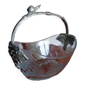 Coupe verre et métal argenté