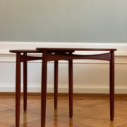 Danish Mid-Century Beside Teak Tables by Ejnar Larsen & Aksel Bender Madsen
