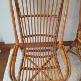 Paire de fauteuils en rotin