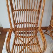 Pair of rattan armchairs