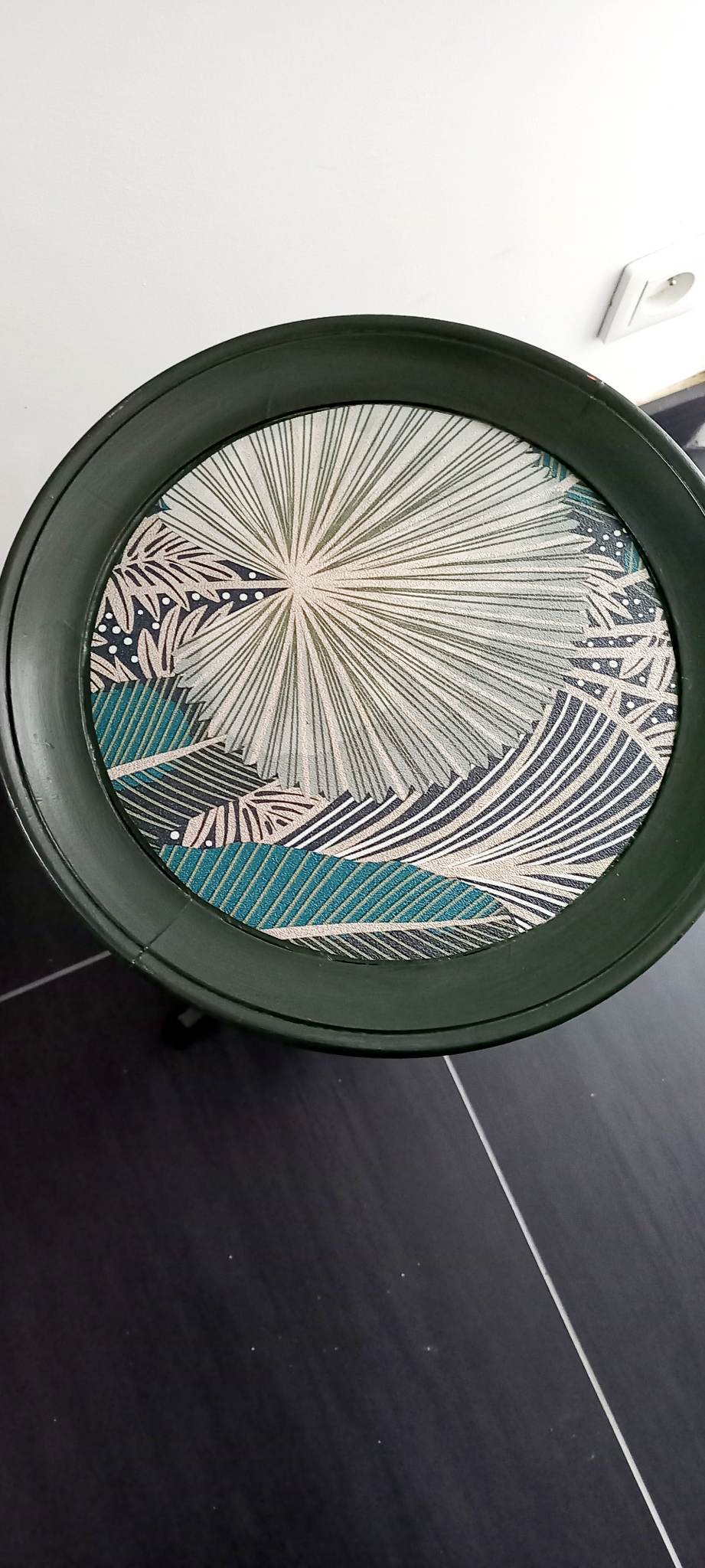 Vintage pedestal table restyled