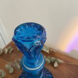 Vintage blue glass carafe