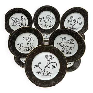Javier Mariscal pour Bidasoa, suite de 18 assiettes