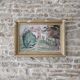 Oil painting on hardboard - Bourgeois house Signed Henri (Missing)