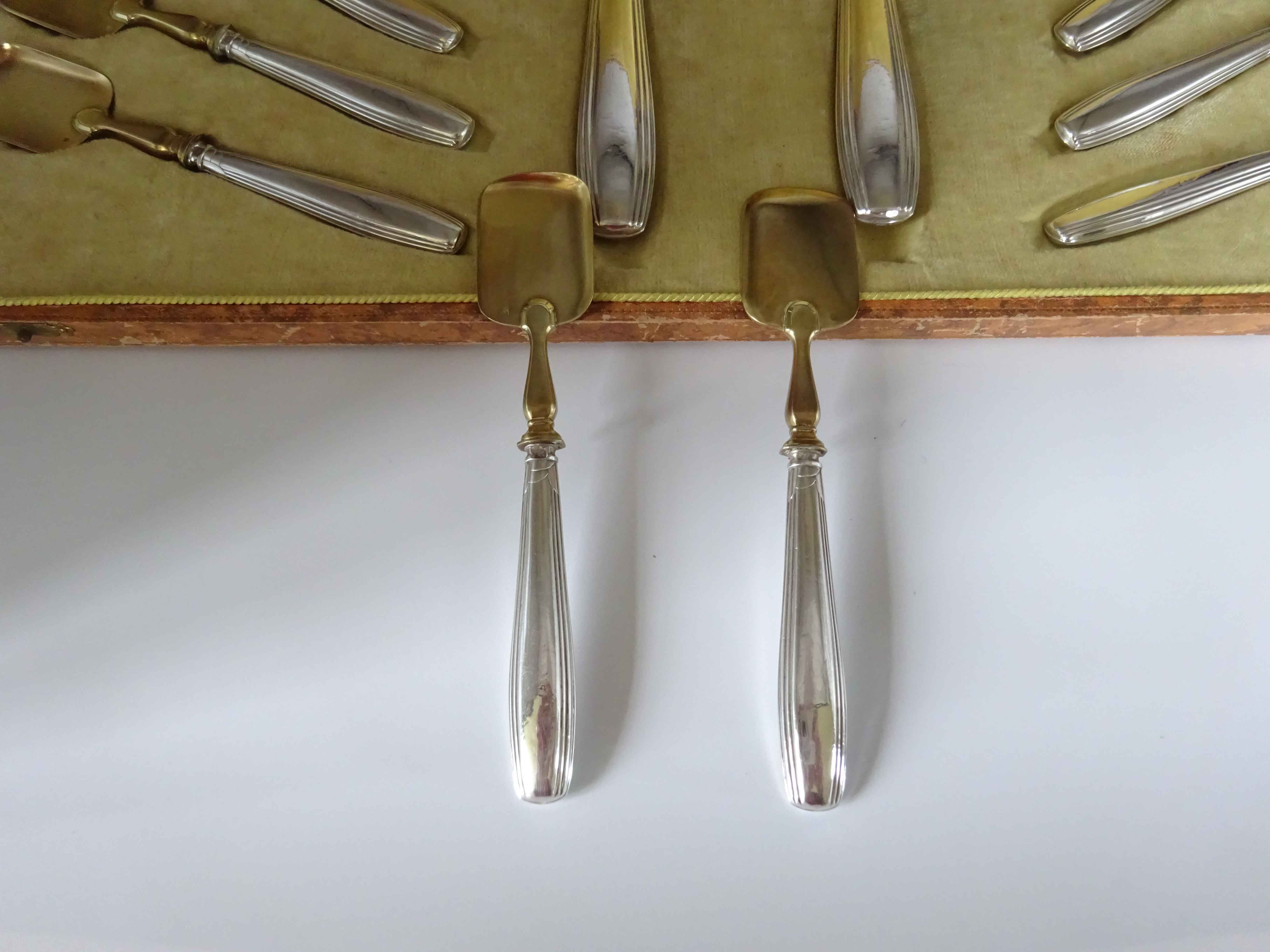 Minerva 14-piece silver ice cream service