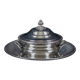 Silver-plated vegetable dish with matching tray – stamped