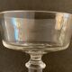 3 old champagne cups in blown and bubbled glass