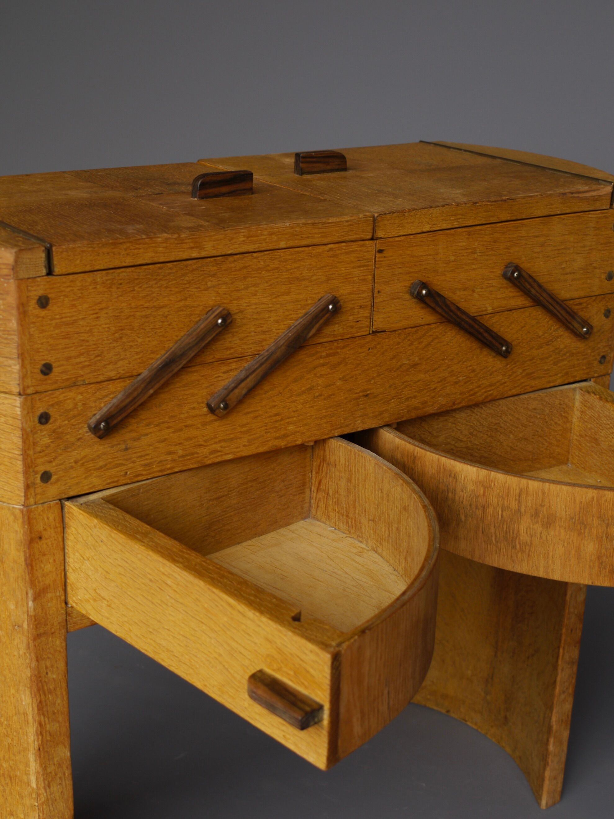 Modernist art deco sewing box. 1930s